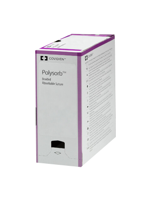 Polysorb Braided Synthetic Absorbable Suture 5-0, 45cm Violet