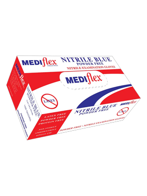 Gloves Mediflex Nitrile Blue XLrg 100