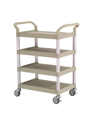 Polymer Medical Trolley 4 Shelves - 85L x 48W x 95H cm