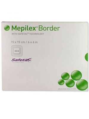 Mepilex Border AG Foam Dressing 15x15cm - Box/5