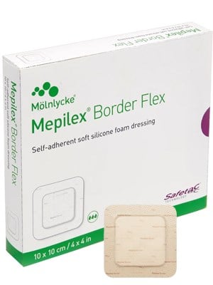 Mepilex Border Flex Foam Dressing 12.5 x 12.5cm - Box10
