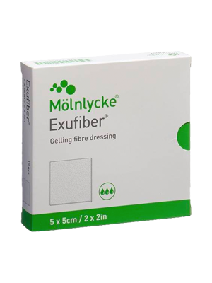 Exufiber® Sterile Gelling Fibre Dressing 5 x 5cm - Box/10