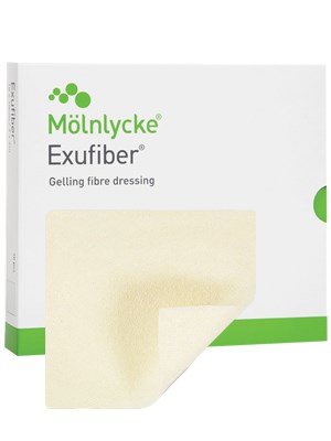 Exufiber Gelling Fibre Dressing 15x15cm - Box/10