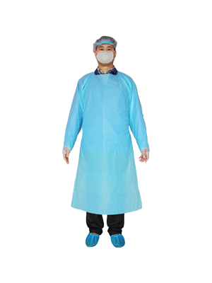 CPE Protective Gown Non-Sterile, with Thumb Loops - Ctn/150