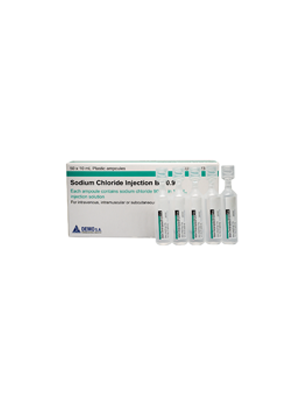 I.V Therapy Sodium Chloride 0.9% Ampoule For Injection 10ml - Box/50