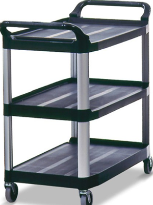 Polymer Medical Trolley 3 Shelves - 85L x 48W x 95H cm