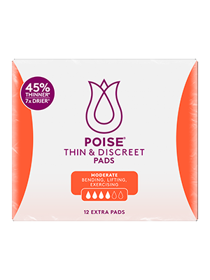 POISE® Thin and Discreet Pads Level 4 - Pkt/12