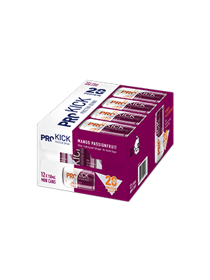 ProKick Mango Passionfruit Flavoured 20g Protein Drink, 150mL - Ctn/12