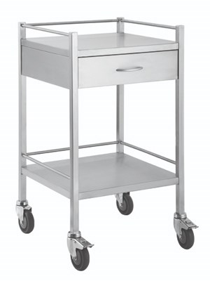 Equipment Trolley, 1 Drawer Stainless Steel 50x50x90cm