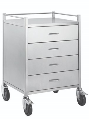 Trolley Four Drawers Stainless Steel 50x50x90 cm - Each