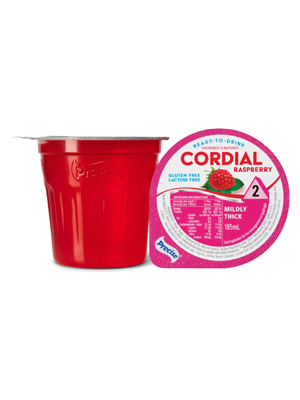 Precise® Ready-To-Drink Raspberry Cordial Level 2 185mL - Ctn/12