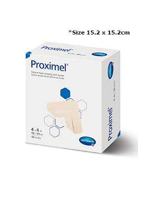 Proximel® Silicone Foam Dressings, Border 15.2 x 15.2cm– Box/5