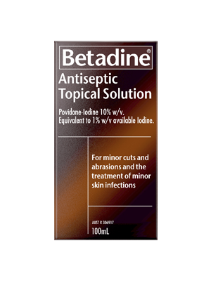 Betadine® Antiseptic Topical Solution, 100ml - Each