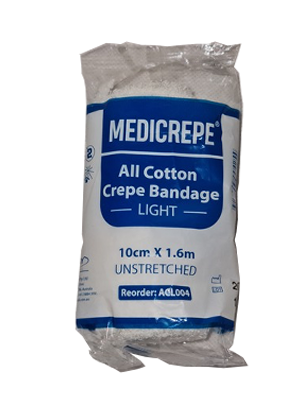 Medicrepe® Cotton Crepe Bandage Unstretched, 5cm x 1.6m - Pkt/12