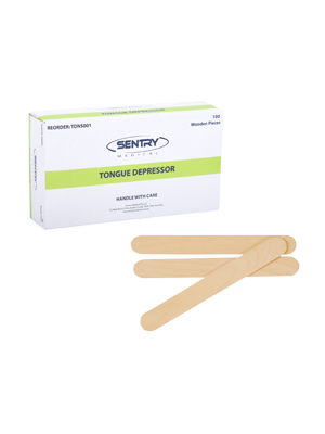 Wooden Tongue Splinter Free Depressors 150mm x 18mm - Box 100