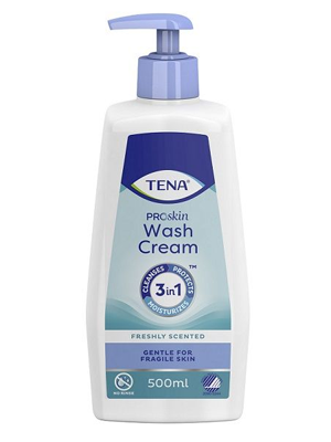 TENA ProSkin Wash Cream 500mL Pump Bottle - Ctn/10