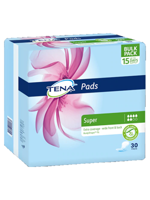 TENA® Pads Super Absorbency 6 Green - Ctn/6