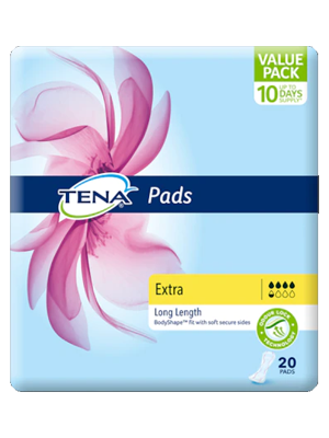 TENA® Pads Extra Long Yellow 4.5 Absorbency Level - Ctn/6