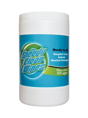 Speedy Clean Neutral Hospital Graded Wipes - Ctn/4