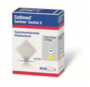 Cutimed® Sorbion® Absorbent Dressing Sachet S, 7.5x7.5cm – Box/10