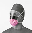FACE MASK FLUID RESISTANT SURGICAL WITH EYESHIELD 25's