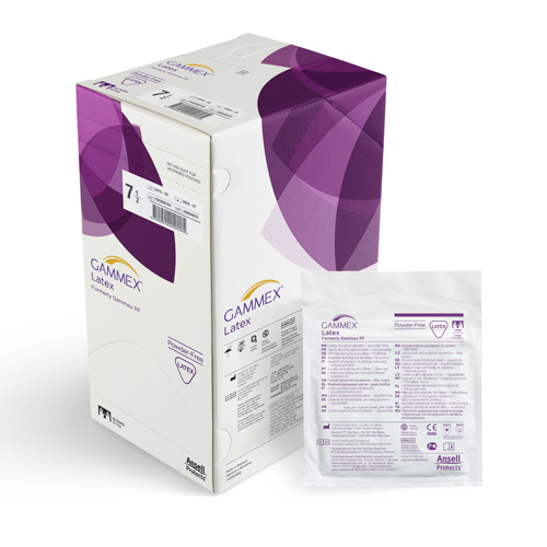 GAMMEX Latex Powder Free Surgical Gloves Size 7.5 Box 50