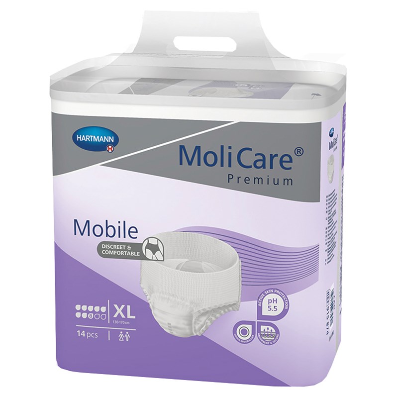 MoliCare® Premium Mobile, Extra Large 130-170cm 8 Drops Unisex - Ctn/4