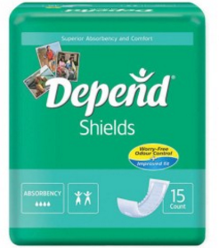 Depends Shields - Ctn/15