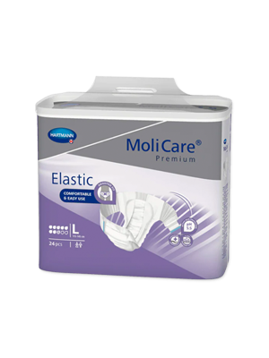 Molicare® Premium Elastic 8 Drops Incontinence Pads, Large – Ctn/3