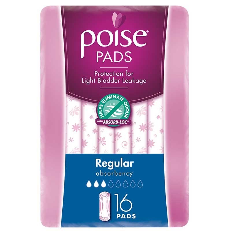 Poise®  Regular Pads - Ctn/96