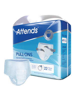 AttendsĀ® Pull-Ons, Absorbency Level 3/4 Small (60-90cm) - Pkt/22