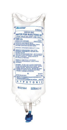 Sterile Water For Injection USP freeflex® Bag 1000mL - Bag
