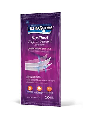 Ultrasorbs Skinfold Dry Sheet – Pkt/25 