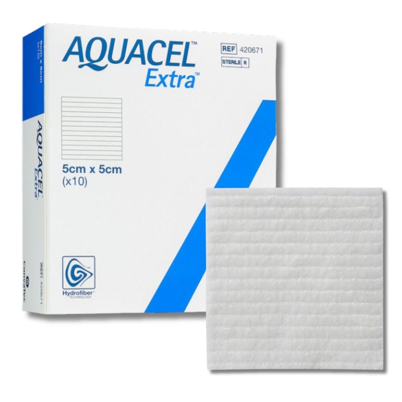 AQUACEL®Ag+Extra™ antibacterial Wound Dressing Sertile 5x5 cm