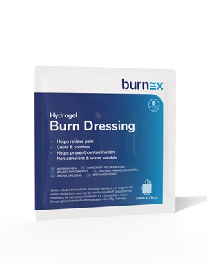 Burnex Burn Gel Dressing Pad for Instant Burn Relief 10x10cm