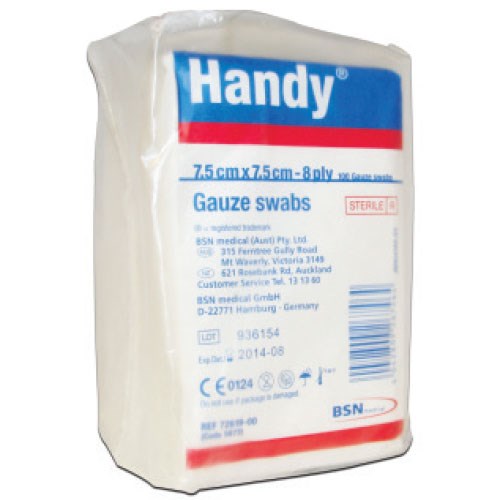 Handy® Sterile Gauze Swabs 10cm - Pkt/100
