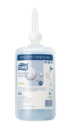 Tork Premium S1 Hair & Body Liquid Soap - Ctn/6