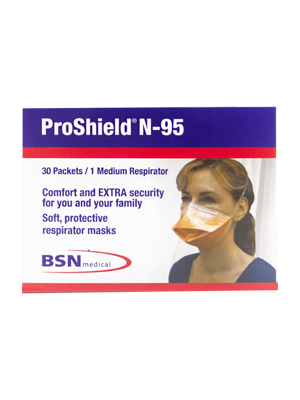ProShield N95 Respiratory Mask (M) - Box of 30 Individually Wrapped 