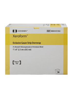 XEROFORM Occlusive Gauze Strip Overwrap 2.5cmx20.3cm 