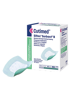  Cutimed® Siltec® Sorbact® B Sterile Adhesive Dressing 10cm x 10cm - Box/10