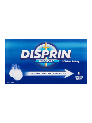 Disprin Original Fast Effective Pain Relief 300mg Aspirin 24 Tabs