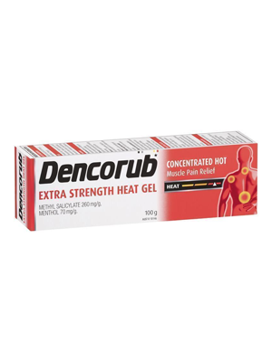 Dencorub Extra Strength Heat Gel Muscle Pain Relief 100gDencorub Extra Strength Heat Gel Muscle Pain Relief 100g