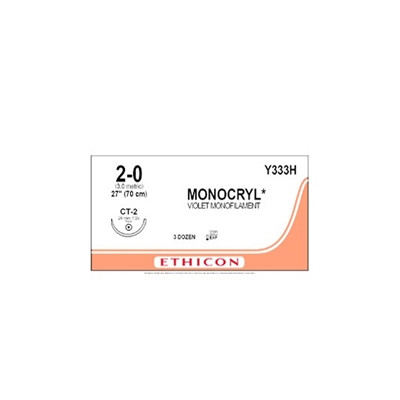 MONOCRYL® Sutures Absorbable Violet 2-0 70cm - Box/36