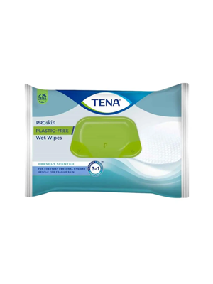TENA ProSkin Plastic Free Freshly Scented Wet Wipes - Pk/16