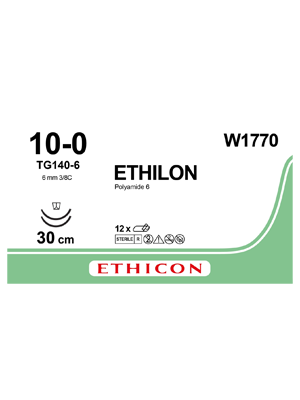 Ethilon Black 30cm Sulture Sterile M0.2 10/0 Tg140-6