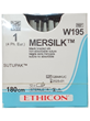PERMA-HAND* Silk Sutures Black 180cm 1 Non Needled - Box/12