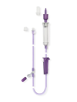 Gravity Pack Port and Drip Chamber Set Flocare 1580mm