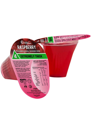 Flavour Creations Raspberry Flavoured Cordial Thickened Drink 175mL Level 4 Extremely Thick - 24 Pack
