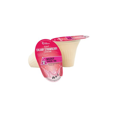 Flavour Creations Creamy Strawberry Flavoured Thickened Drink 175mL Level 2 Mildly Thick - 24 Pack