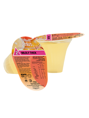 Flavour Creations Citrus Flavoured Cordial Thickened Drink 175mL Level 2 Mildly Thick - 24 Pack